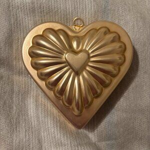 Vintage Jello Molds Copper Metal Farmhouse Decor Wall Hanging Decor Heart 6.5x7